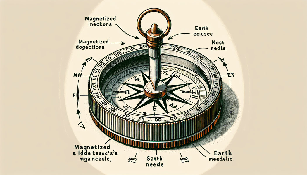 Kompass halten, bis Nadel sich stabilisiert - Wie funktioniert ein Kompass?