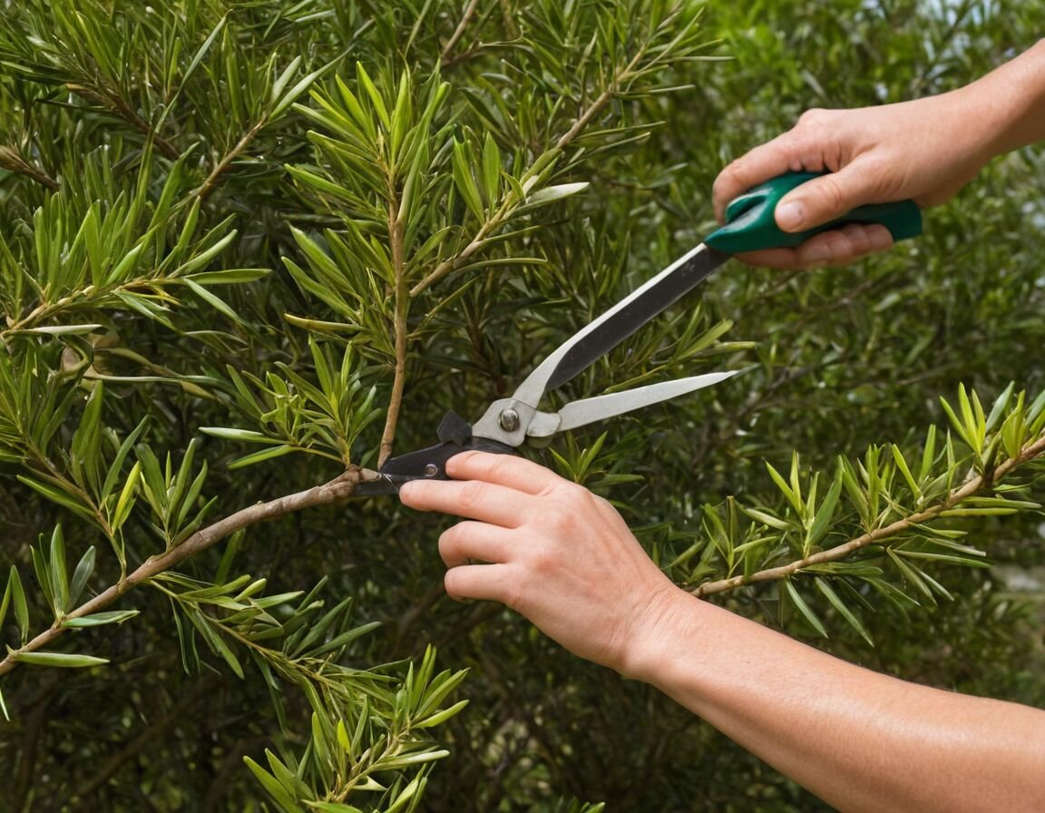 Schnittstellen reinigen und Wunden versorgen - Oleander schneiden mit Bild: Schritt-für-Schritt-Anleitung für einen gesunden Rückschnitt