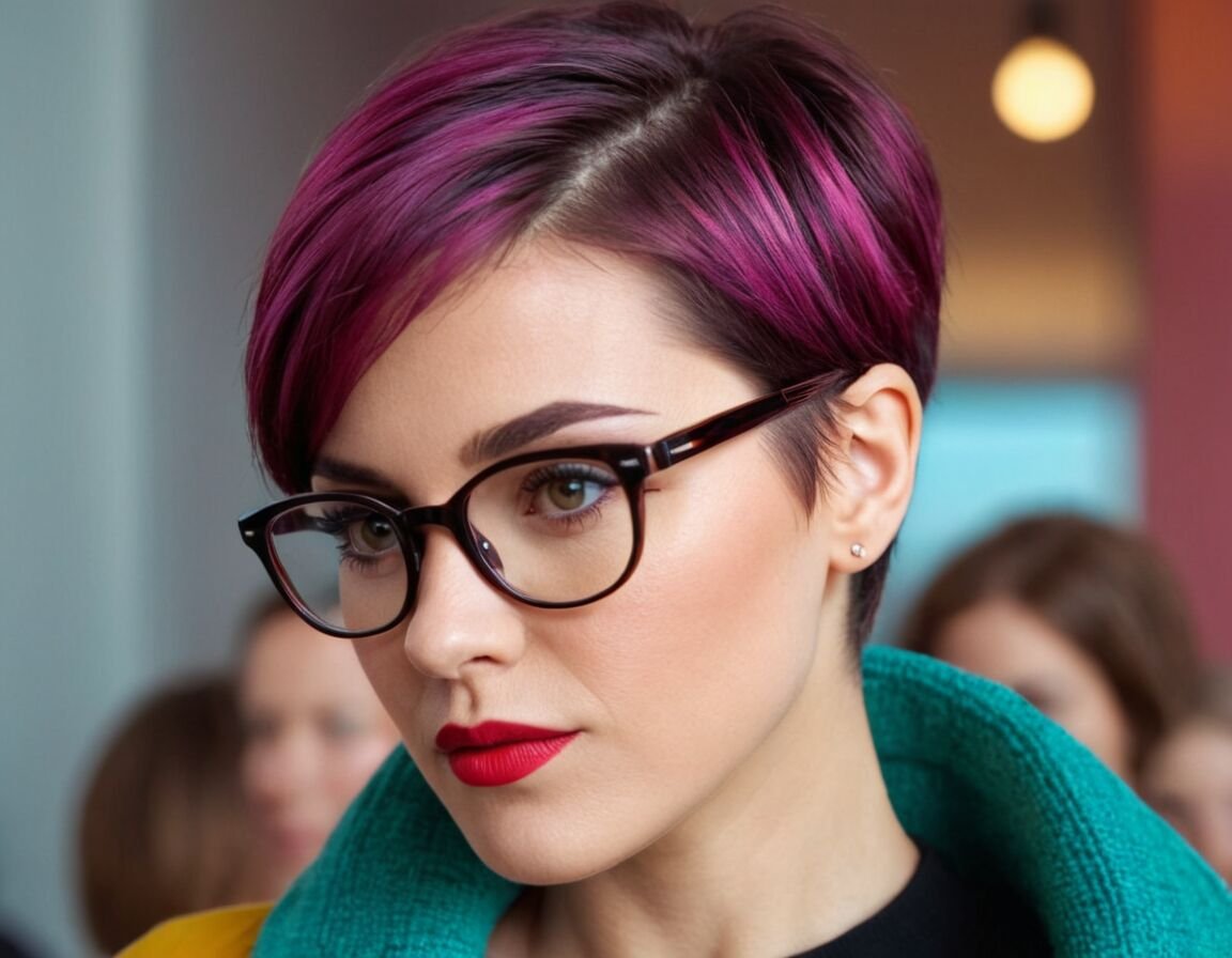 Farbtrends für kurze Haare 2023 - Brille und Trend: Die besten Kurzhaarfrisuren für Frauen 2023