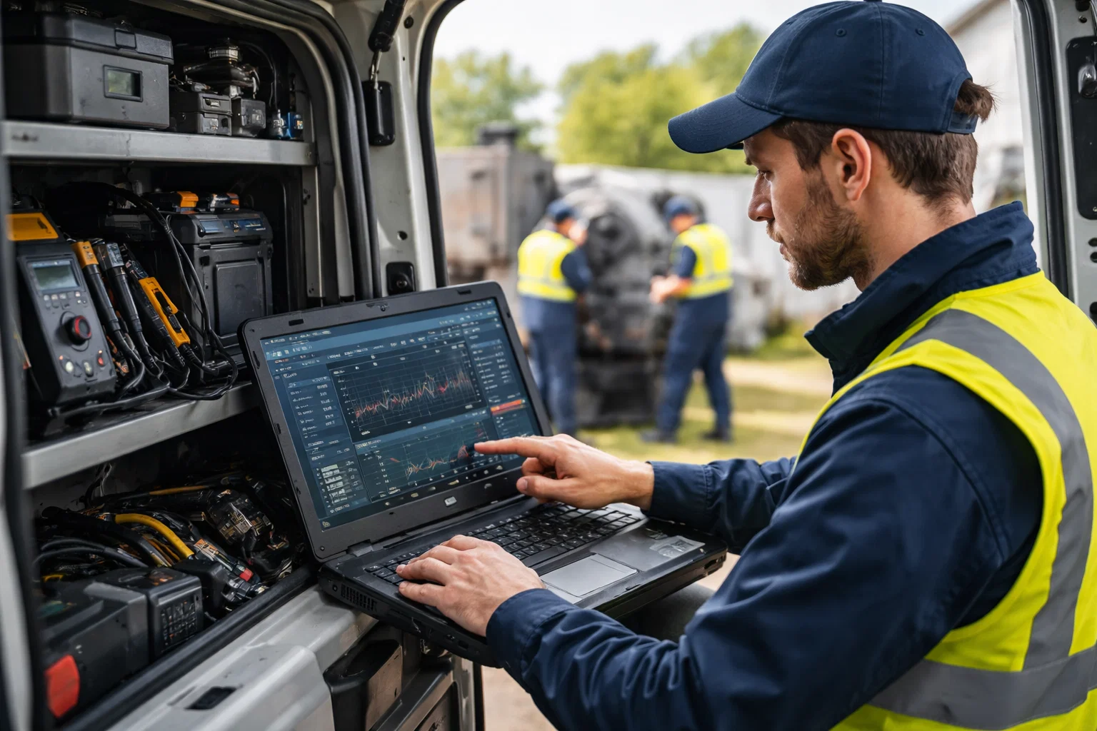 Techniker bei der Arbeit